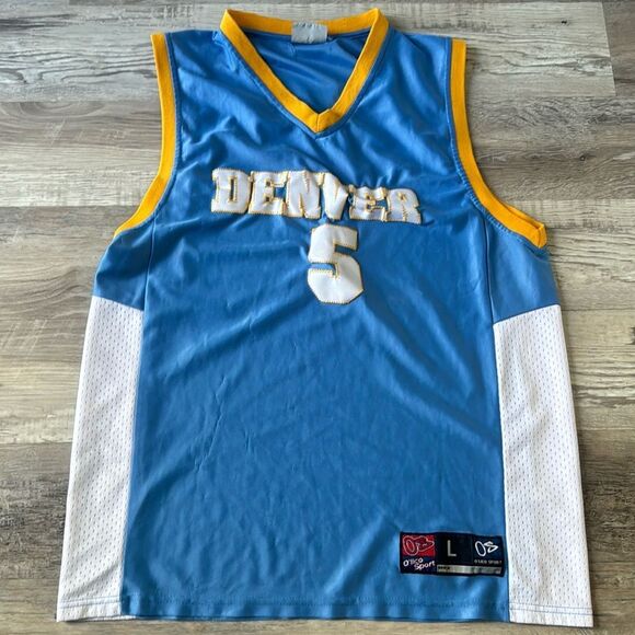 VINTAGE Denver Nuggets O'lico Sport Number 5 NBA Jersey - Picture 1 of 11